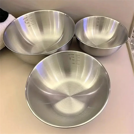 Versatile Stainless Steel Bowl Trio