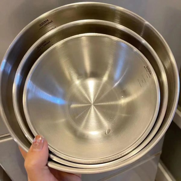Versatile Stainless Steel Bowl Trio