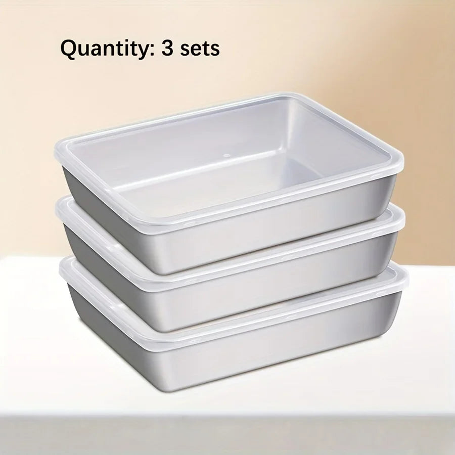 Novaro Stainless Steel Food Storage 3 Piece Set