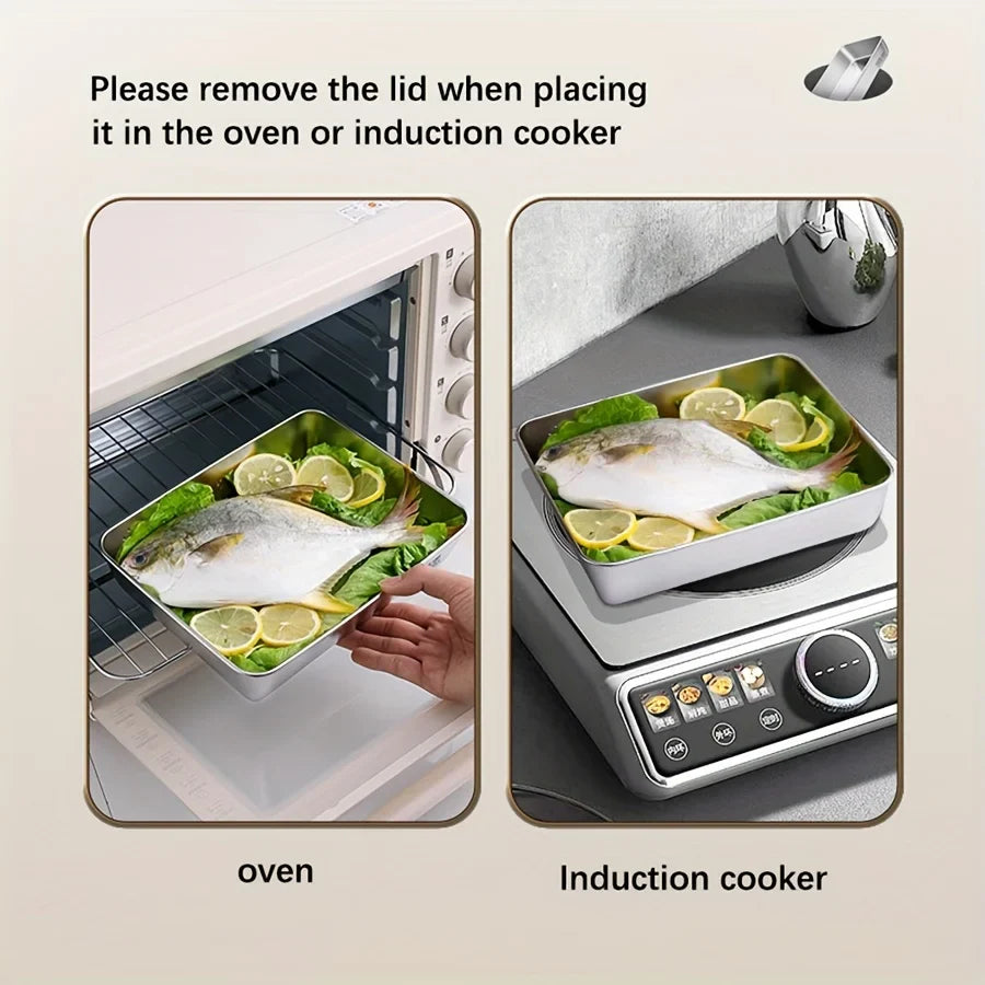 Novaro Stainless Steel Food Storage 3 Piece Set
