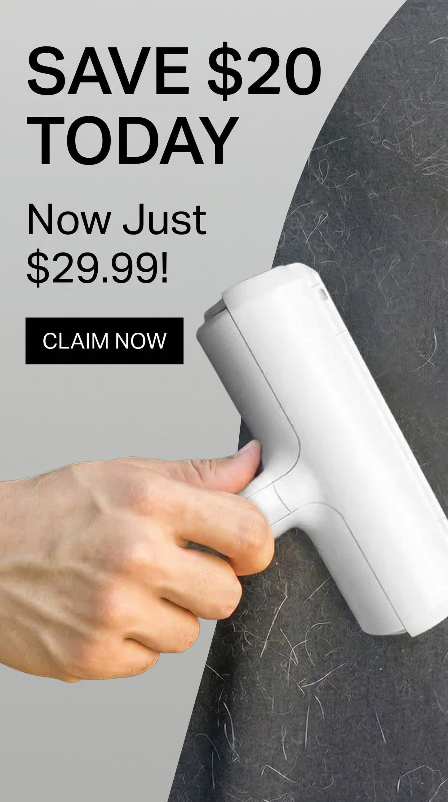 Self-Cleaning Pet Hair Remover Roller