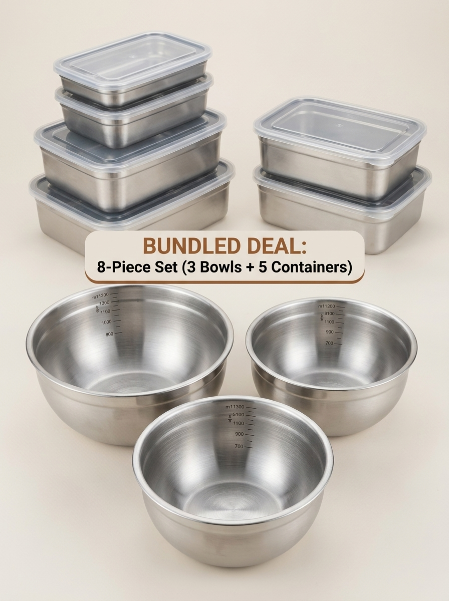 Novaro Stainless Steel Food Containers